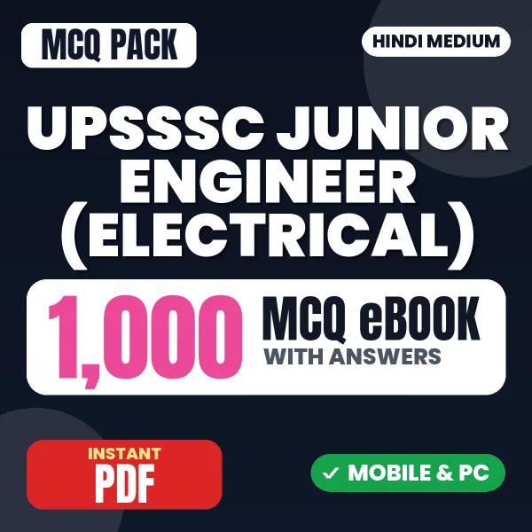UPSSSC Junior Engineer (Electrical) Exam – 1000 MCQ eBook with Answers | Hindi Medium PDF Download
