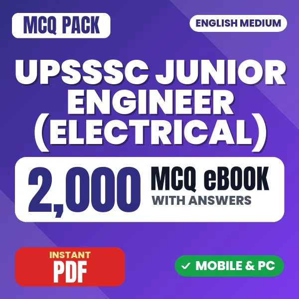 UPSSSC Junior Engineer (Electrical) Exam – 2000 MCQ eBook with Answers | English Medium PDF Download