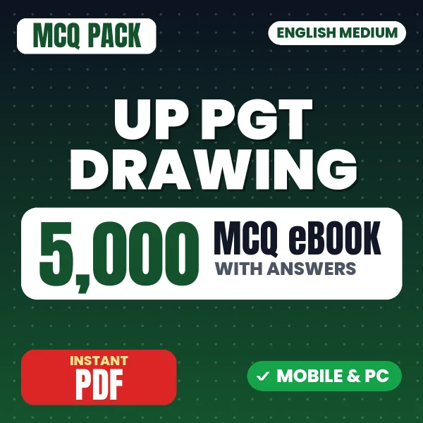 UP PGT Drawing Exam – 5000 MCQ eBook with Answers | English Medium PDF Download