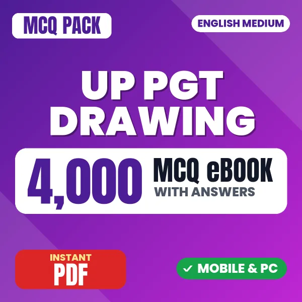 UP PGT Drawing Exam – 4000 MCQ eBook with Answers | English Medium PDF Download