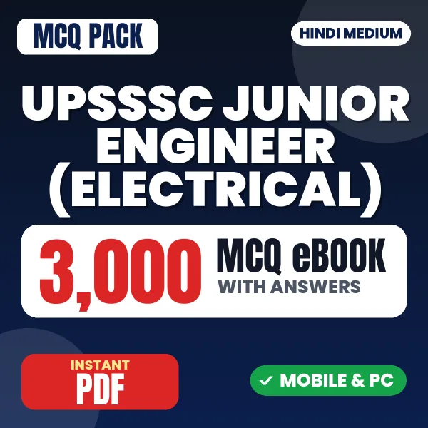 UPSSSC Junior Engineer (Electrical) Exam – 3000 MCQ eBook with Answers | Hindi Medium PDF Download