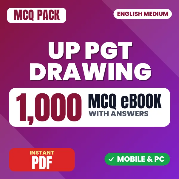 UP PGT Drawing Exam – 1000 MCQ eBook with Answers | English Medium PDF Download