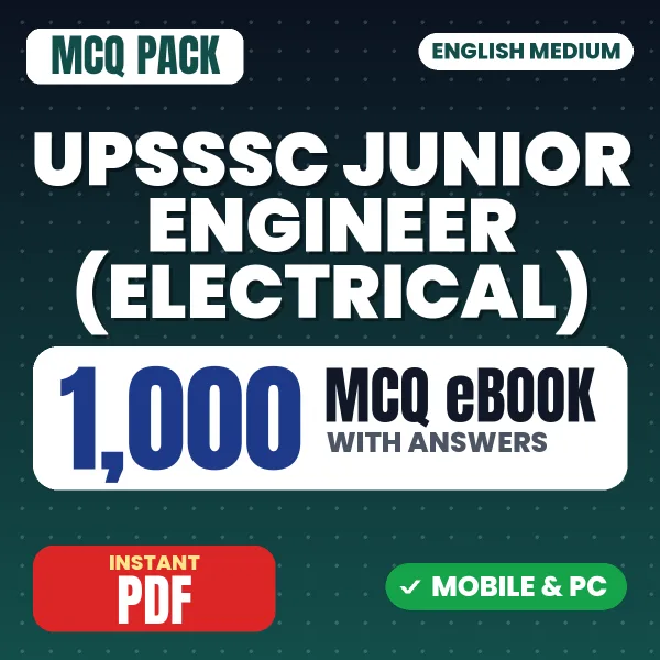 UPSSSC Junior Engineer (Electrical) Exam – 1000 MCQ eBook with Answers | English Medium PDF Download