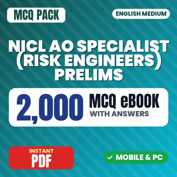 NICL AO Specialist (Risk Engineers) Prelims Exam – 2000 MCQ eBook with Answers | English Medium PDF Download