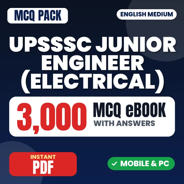 UPSSSC Junior Engineer (Electrical) Exam – 3000 MCQ eBook with Answers | English Medium PDF Download