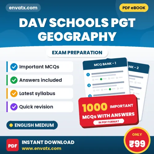 DAV Schools PGT Geography Exam 2026 – 1000 Most Important MCQ Practice Questions | English Medium PDF