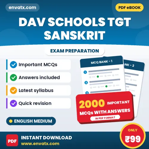 DAV Schools TGT Sanskrit Exam 2026 – 2000 Most Important MCQ Practice Questions | English Medium PDF