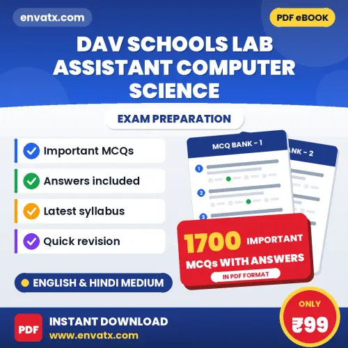 DAV Schools Lab Assistant Computer Science Exam 2026 – 1700 Most Important MCQ Practice Questions | English & Hindi Medium PDF
