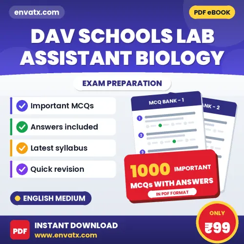 DAV Schools Lab Assistant Biology Exam 2026 – 1000 Most Important MCQ Practice Questions | English Medium PDF