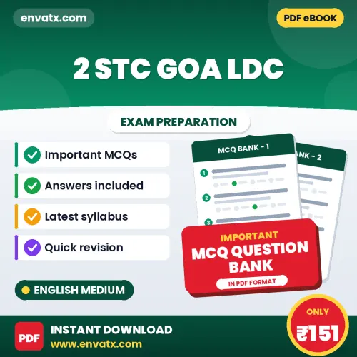 2 STC GOA LDC Important MCQs with Answers (English) – Digital Question Bank for Exam Preparation
