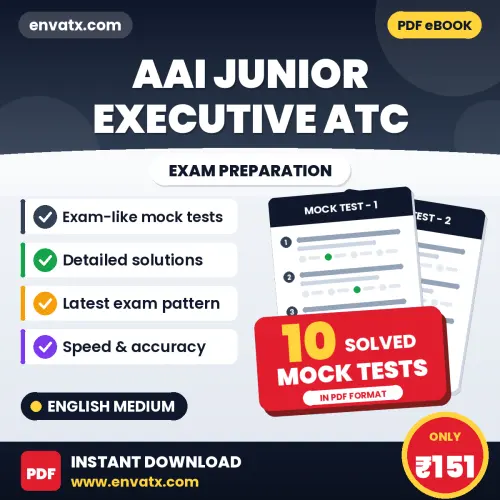Boost Your AAI Junior Executive ATC Exam Score with 10 Solved Mock Tests in English – PDF eBook
