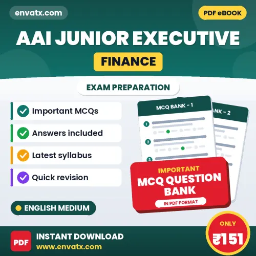 AAI Junior Executive (Finance) Important MCQs with Answers (English) – Digital Question Bank for Exam Preparation
