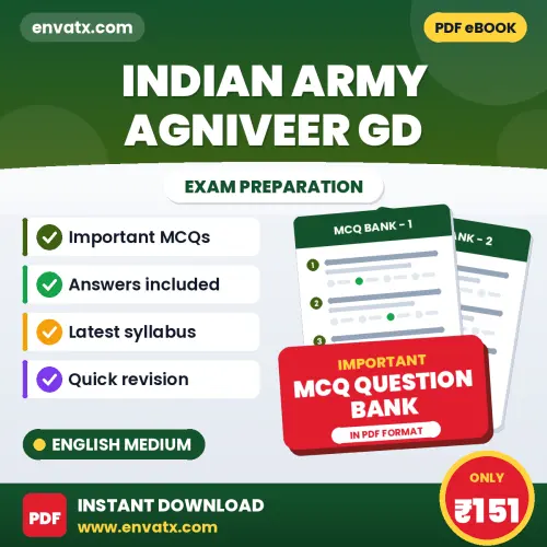 Download Indian Army Agniveer GD Exam MCQ PDF in English – Important Objective Questions with Answers