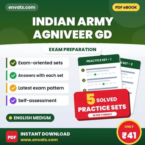 Indian Army Agniveer GD Practice Set PDF in English – 5 Full-Length Practice Sets with Answer Key