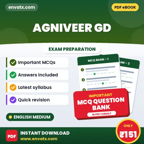 Agniveer GD Solved MCQ Book PDF in English – Exam-Oriented Objective Questions for Quick Revision