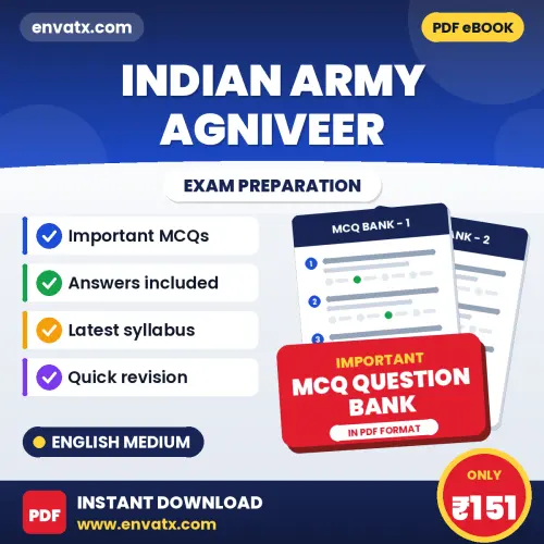Best MCQ eBook for Indian Army Agniveer Exam in English | Selected Questions with Answer Key