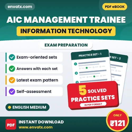 Practice for AIC Management Trainee (Information Technology) Exam at Home – 5 Practice Sets PDF in English with Answers