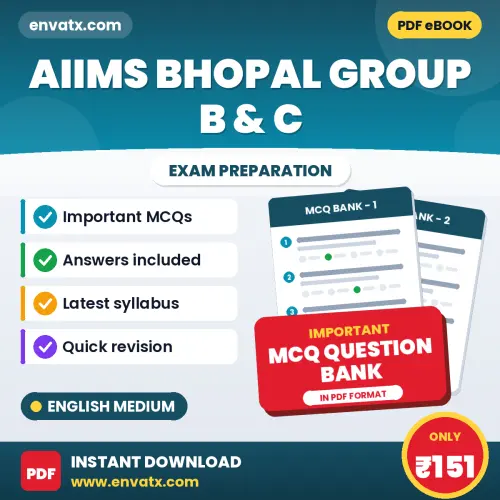 Buy AIIMS Bhopal Group B & C Exam Objective Type Questions eBook in English – Latest Pattern MCQ Collection