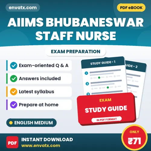 AIIMS Bhubaneswar Staff Nurse Study eBook (English): Exam-Oriented Questions with Answers in PDF