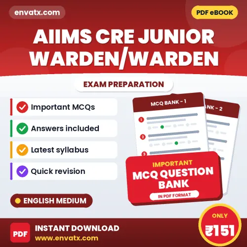 Prepare for AIIMS CRE Junior Warden/Warden Exam with Multiple Choice Questions & Answers PDF in English