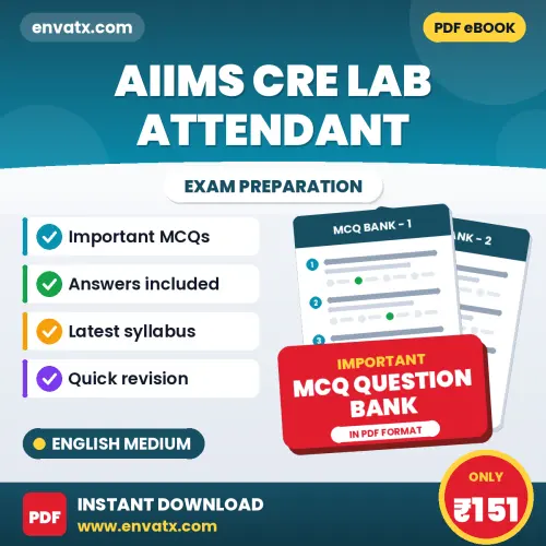 Best MCQ eBook for AIIMS CRE Lab Attendant Exam in English | Selected Questions with Answer Key