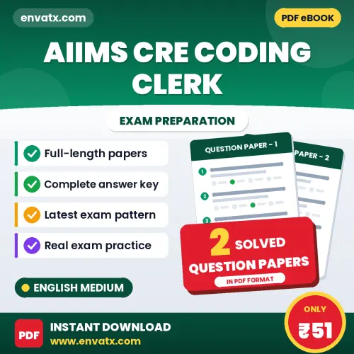 Download 2 AIIMS CRE Coding Clerk Question Papers PDF (English) Based on the Latest Exam Pattern