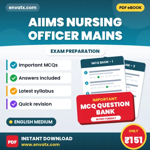 Crack AIIMS Nursing Officer Mains Exam with This MCQ Practice Book PDF in English – Instant Download