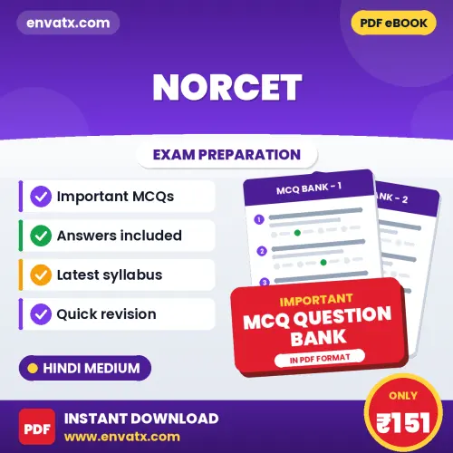 NORCET Exam Objective Question Bank (Hindi): Solved MCQs Based on the Latest Syllabus