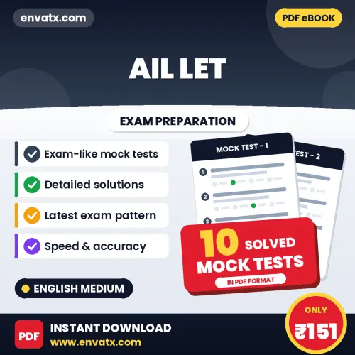Boost Your AIL LET Exam Score with 10 Solved Mock Tests in English – PDF eBook