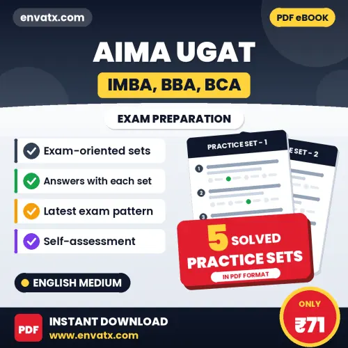 5 Practice Sets for AIMA UGAT (IMBA, BBA, BCA) Exam in English | Solved Practice eBook – Instant PDF Download