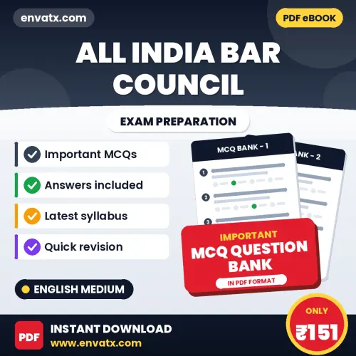 ALL India Bar Council Solved MCQ Book PDF in English – Exam-Oriented Objective Questions for Quick Revision