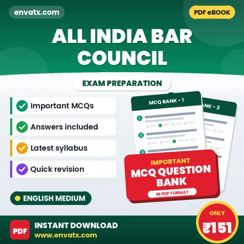 Prepare for ALL INDIA BAR COUNCIL Exam with Multiple Choice Questions & Answers PDF in English