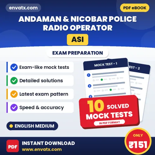 Practice for Andaman & Nicobar Police Radio Operator (ASI) Exam at Home – 10 Mock Tests PDF in English with Answers