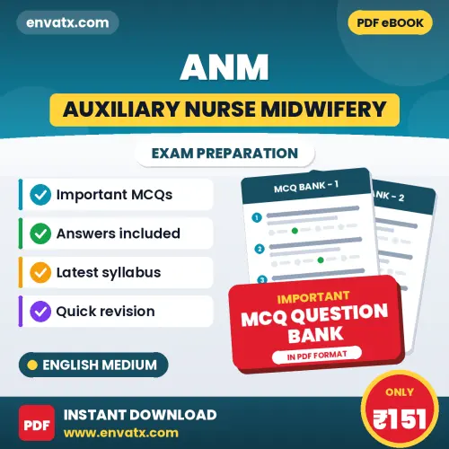 Crack ANM (Auxiliary Nurse Midwifery) Exam with This MCQ Practice Book PDF in English – Instant Download