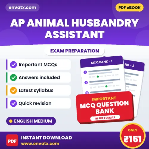 Best MCQ eBook for AP ANIMAL HUSBANDRY ASSISTANT Exam in English | Selected Questions with Answer Key