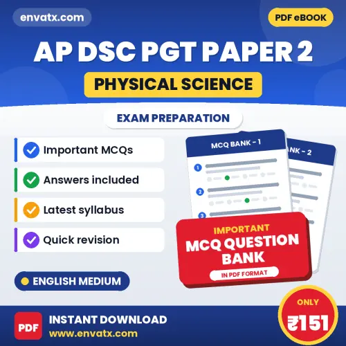 Crack AP DSC PGT (Physical Science) Paper 2 Exam with This MCQ Practice Book PDF in English – Instant Download