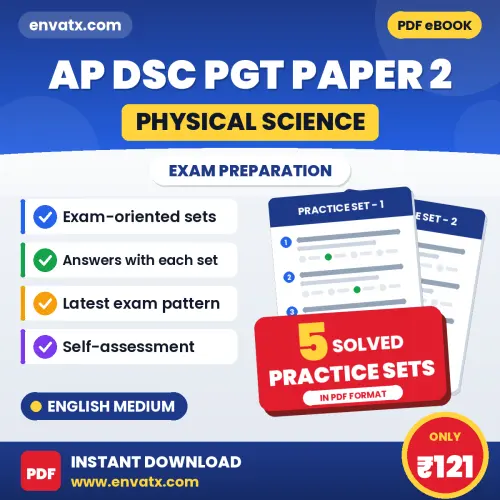 AP DSC PGT (Physical Science) Paper 2 Exam Practice Set Series (English): 5 Exam-Like Practice Sets with Answers