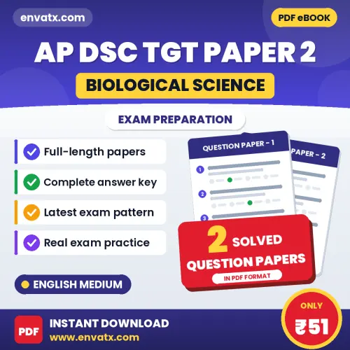 Practice for AP DSC TGT (Biological Science) Paper 2 Exam at Home – 2 Question Papers PDF in English with Answers