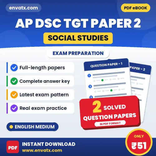 Download 2 AP DSC TGT (Social Studies) Paper 2 Question Papers PDF (English) Based on the Latest Exam Pattern
