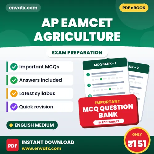 AP EAMCET Agriculture Exam Objective Question Bank (English): Solved MCQs Based on the Latest Syllabus
