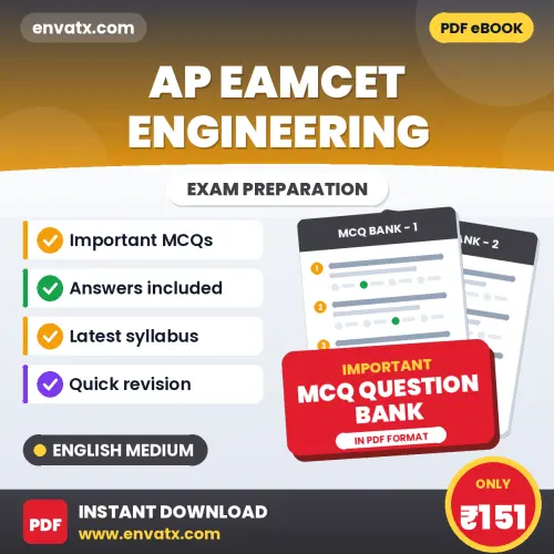 AP EAMCET Engineering Important MCQs with Answers (English) – Digital Question Bank for Exam Preparation