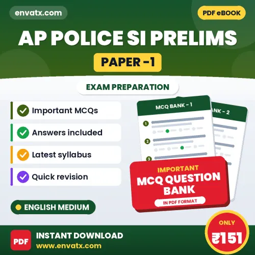 AP Police SI Prelims (Paper -1) Exam Objective Question Bank (English): Solved MCQs Based on the Latest Syllabus