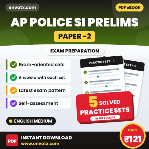 Boost Your AP Police SI Prelims (Paper -2) Exam Score with 5 Solved Practice Sets in English – PDF eBook