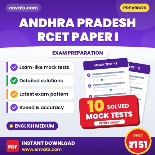 Download 10 ANDHRA PRADESH RCET PAPER I Mock Tests PDF (English) Based on the Latest Exam Pattern