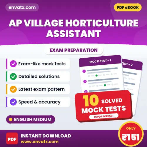 Boost Your AP Village Horticulture Assistant Exam Score with 10 Solved Mock Tests in English – PDF eBook