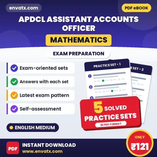 APDCL Assistant Accounts Officer (Mathematics) Practice Set PDF in English – 5 Full-Length Practice Sets with Answer Key
