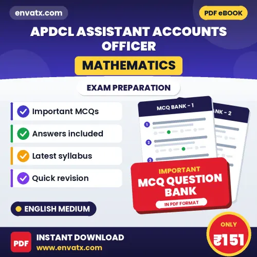 Best MCQ eBook for APDCL Assistant Accounts Officer (Mathematics) Exam in English | Selected Questions with Answer Key