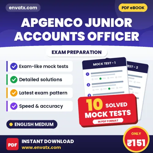APGENCO Junior Accounts Officer Exam Mock Test Series (English): 10 Exam-Like Mock Tests with Answers