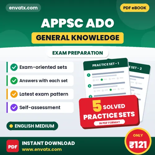 Practice for APPSC ADO (General Knowledge) Exam at Home – 5 Practice Sets PDF in English with Answers