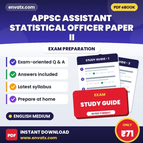 APPSC Assistant Statistical Officer Paper II Exam Guide PDF in English – Important Questions for Quick Revision